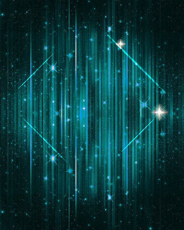 Teal 1 Star Spangled Bling